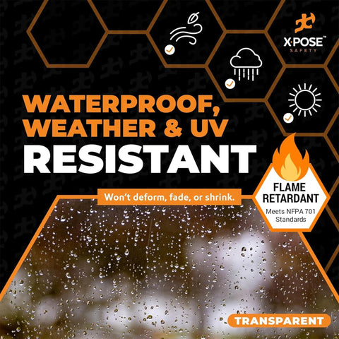 Heavy Duty 8x12 Clear Vinyl Tarp Fire Retardant 20 Mil Waterproof PVC Tarpaulin with flame retardant and weather resistant features