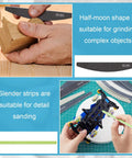 Hands using 60 Piece Sanding Sticks Set For Plastic And Wood Models With 30 Polishing Sticks And 30 Sanding Twigs In Assorted Grits