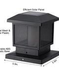 Six Pack Cord Free Solar Fence Post Lights Outdoor Solar Powered Post Cap Lights With High Brightness SMD LEDs Waterproof