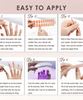 Steps for applying Semi Cured Gel Nail Strips Real Gel Shield For Brittle Nails Waterproof Long Lasting Easy Peel Off Removal Kit