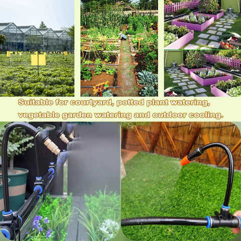 All In One 360 Degree Bendable Garden Irrigation System With Water Saving Design used in varied garden settings