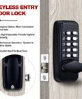Mechanical Keyless Entry Door Lock With Keypad Password Access No Batteries Or Wiring 100 Percent Mechanical Security.