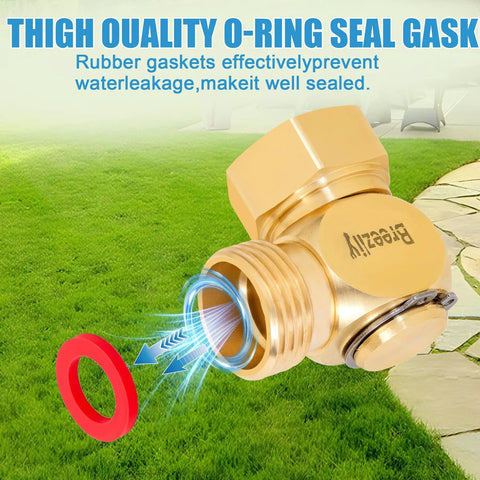 Top Notch Garden Hose Swivel Elbow Connector 90 Degree Brass Pipe Fittings Replacement Part With Washers Screen And Teflon Tape No Kink Leak Free Watering 1 Piece brass elbow with red O-ring gasket for garden hose