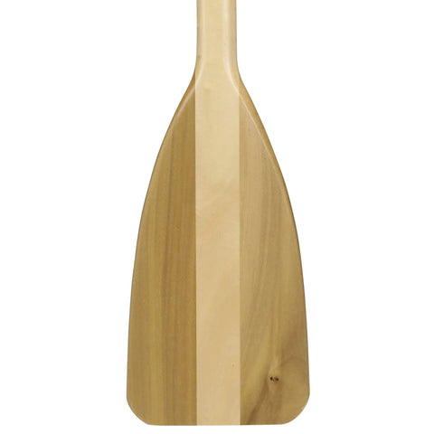 2.5 Foot Wooden Canoe Paddle With Ergonomic Grip And Premium Wood Construction Varnished Protective Finish For Durability blade view