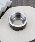 2 Pack ER32 Collet Clamping Nuts With M40x1.5 Thread For CNC Milling, black finish, shown on a textured surface, pro grade durability