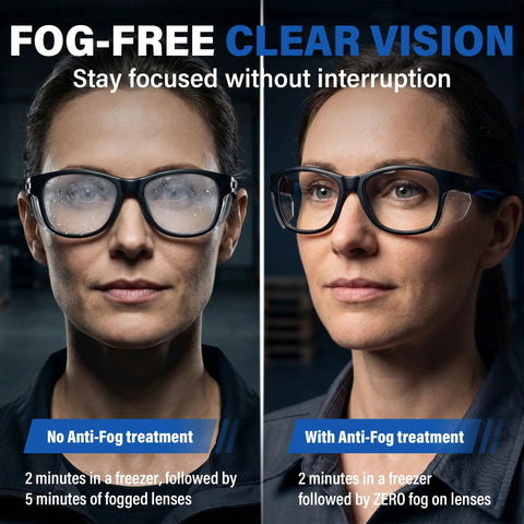 Clear Anti Fog Scratch Resistant Safety Glasses With Side Shields And Uv Protection Built For Jobsite Hustle And Shop Floor Grind Lightweight Impact Resistant Eyewear For Construction Pros