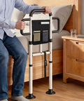 Heavy Duty Bed Rail For Seniors With 400 Lbs Support ASTM Certified Height Adjustable Bed Assist Rail With Motion Sensor Light