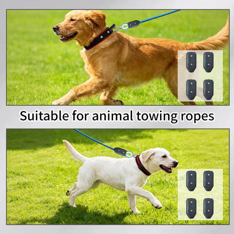 Four Pack Rope Clamps Reusable Half Inch Clamp For Nine To Ten Point Five Millimeter Nylon Or Black Braided Cord used in dog leashes