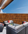 Reed Screen Privacy Fencing for Outdoor Spaces 4ft by 16.4ft Balcony Bamboo Fence for Backyard Patio Brown 80 Percent Blackout