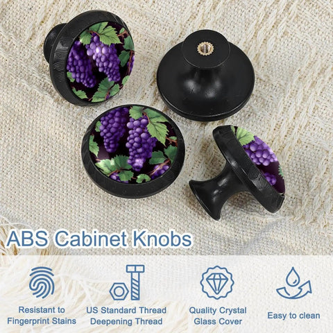 4 Piece Cabinet Knobs And Drawer Pulls For Kids Round Furniture Handles With Screws For Home Kitchen And Bathroom Sleek