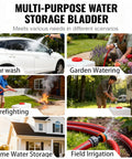 Multi-purpose uses of Large 29 Gallon Water Storage Tank With Spigot for camping, car wash, gardening, firefighting, and home storage