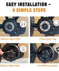 Installation steps for 38T Offset Chainring For Tongsheng Varstrom TSDZ-8 750W Mid Drive Motor, CNC 7075-T6 Aluminum, 13.5mm Offset
