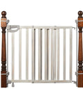 Banister And Stair Safety Gate With Extra Wide Door, Comfort Grip Handle, Fits Wood Stairs, Easy Install, Kid Safe in multicolor