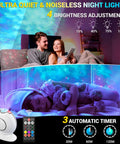 Lit Galaxy Projector With Remote Control And Timer creating starry sky in kids bedroom