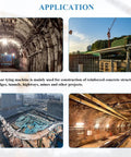 Applications of Automatic Rebar Tying Machine With 2600mAh Battery in tunnels, bridges, highways, and construction sites.