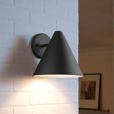 Crittenden Outdoor Wall Lantern 1 Light 75 Watts Black Finish Exterior Sconce For Patio Porch Garden Pathway Lighting
