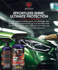 Ultimate Upgraded Paint Glass Water Spot and Stain Removers Plus Protection Coating Bundle showcases SFX1 gloss coat bottle