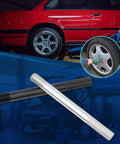 10 Piece Wheel Alignment Pin Set Heavy Duty Steel Alloy Wheel Hanger Guide Tool For Pros Universal Fit shown with car wheel