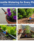 50 Pack 0.5 GPH Pressure Compensating Drippers For Garden Irrigation System in use on outdoor plants and potted flowers