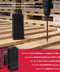 Amazon Extra Long Security Bit Set, 32-piece S2 steel driver bits with 1/4 in hex shank in black case.