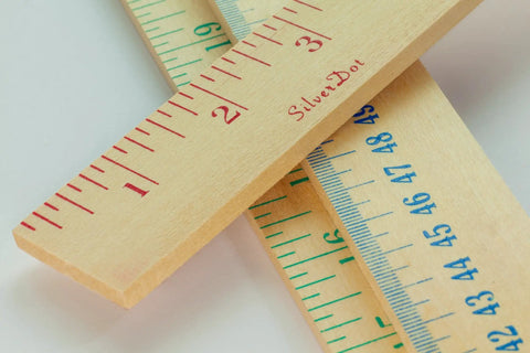 12 Pack Wooden Yardsticks With Dual Inches And Centimeters, One Fifth Inch Thick, Double Sided Rulers In Assorted Colors