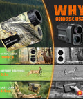 Premium Huntin Laser Rangefinder With 1000 Yard Range Rechargeable Battery Slope And Angle Compensation shown in camo design