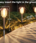 Image of Six Pack Solar Pathway Lights Outdoor Waterproof Dimmable 10-40 LM Auto On Off Yard Garden Walkway Driveway lighting.
