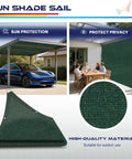 Outdoor Sun Shade Sail 18 By 26 Feet With Grommets And D Ring UV Blocking Breathable HDPE 180GSM covering carport and patio