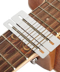 All In One Pro Grade Guitar Luthier Tool Kit with fret guards on guitar for easy fret leveling and setup