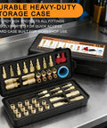 48 Piece One Quarter Inch Quick Connect Air Hose Fittings Kit With Swivel Brass Plated Pneumatic Tool Couplers And Plugs Set For Pneumatic Tools Built To Last Heavy Duty Leak Proof 300 PSI in hard case