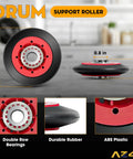 Close-up of drum support roller in Dryer Repair Kit With Drive Belt Idler Pulley And Drum Roller Set For Cabrio Duet Style Dryers