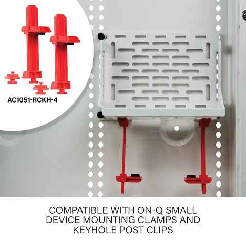 Heavy Duty Shelf Mounting Bracket For Routers Modems And Tall ISP Gear White Easy Tool Free Install Upright Or Inverted Mounting