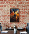 Steam Locomotive Sunset Railway Posters Aluminum Metal Signs 8 By 12 Inch Wall Decor For Living Room Bedroom And Bathroom Dope Vintage Train Art Gift Idea