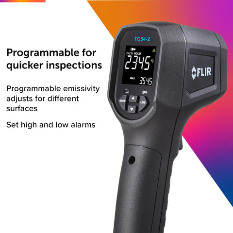Rugged Non Contact Infrared Thermometer Gun With 24 To 1 Spot Ratio Measures Minus 30 C To 650 C, side view display close-up