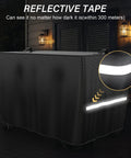 Pizza Oven Cart Table Cover For Outdoor Grills 53 X 26 X 28 In Heavy Duty 600D Weather Resistant Fabric with reflective tape at night