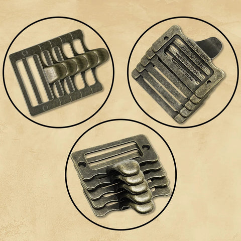 Antique Bronze Card Catalog Drawer Pulls set of 20, showing zinc alloy construction with vintage library label handles.
