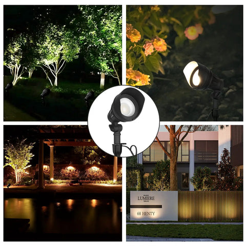 Bright 14W Low Voltage LED Landscape Lights For Yard And Garden, 540 Lumens, 3000K Warm White, 12V Aluminum Outdoor Spotlight, IP65 Waterproof, Easy Install, Great For Trees, Paths, Driveways, 4 Pack