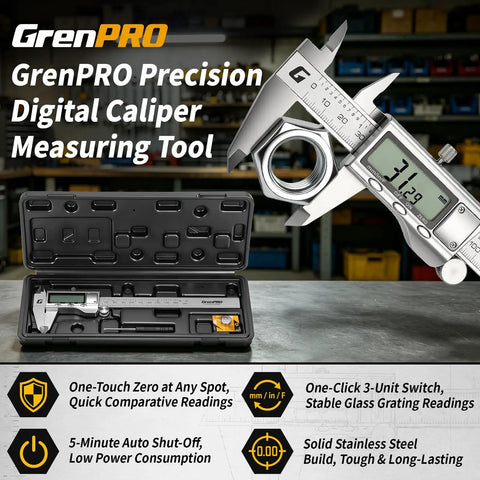 Six Inch Digital Vernier Caliper With Precision Glass Scale And Hardened Steel Body Delivers Dead On Readings For Shop Jobs And Diy Projects Seeking Slick Measurements Without Breaking A Sweat