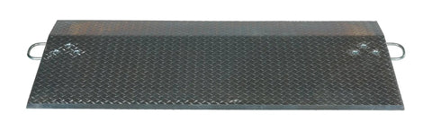 Sixty By Thirty Inch Half Inch Thick Aluminum Dock Plate With Seven Thousand Eight Hundred Pound Load Rating, top view shows textured surface.