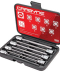 Beefy Extra Long Hex Bit Socket Set Three Eighths Inch Drive Deep Reach Allen Sockets 3mm To 10mm S2 Steel CrV Bits And Sockets