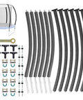 Six Pack Curved Trampoline Replacement Poles Thick Galvanized Steel Upgrades Fit 8 To 16 Foot Backyard Bouncers parts and accessories