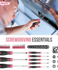 Person using Pink 54 Piece Home DIY Tool Kit Set For Women Beginner Friendly Hand Tools In A Portable Toolbox Case For Home Office And Everyday Repairs