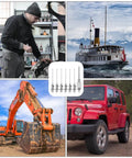 Grease Needle Gun Nozzle Kit With Six Nozzles And One Dispenser Hardened Steel Grease Injector Tool for various machinery and vehicles.