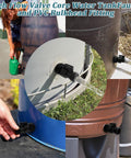 Four Pack Rain Barrel Spigot Kit With Three Quarter Inch Garden Hose Shut Off Valves And Three Quarter Inch GHT Bulkhead Fittings