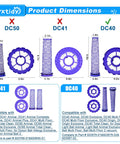 Replacement Vacuum Filter Set For Dyson DC40 And UP16 UP19 Ball Multi Floor 2 Vacs Post Motor And Pre Motor Filters size diagram