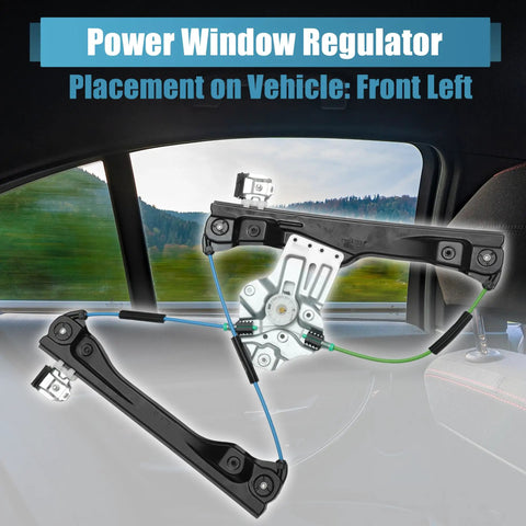 Heavy Duty Front Left Power Window Regulator Motor For Chevrolet Volt 2011 To 2015 showing placement on vehicle with smooth operation.