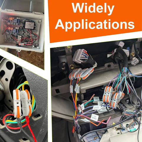 Lever Wire Connectors Kit 60 Piece Quick Connect Splicing for 28 12 AWG used in automotive wiring applications