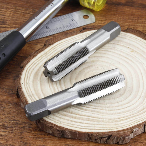 M18x1.5 Tap Set Right Hand Thread Tapping Tool For Metal, High Speed Steel HSS Thread Milling Taps, Taper and Plug on Wood