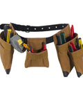 Legacy Standard Tool Belt With 11 Pockets Padded Comfort Brown 1200 Denier Polyester Rain Defender Water Repellent Duravax Corner Protection On Tool Pouches Built To Last For Pros On The Job Site In Carpentry And Construction