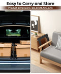 Built Like A Tank Heavy Duty Furniture Dolly With Lift Table Baffles And Locking Brakes Reinforced Steel Moving Cart on car trunk with boxes.